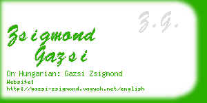 zsigmond gazsi business card